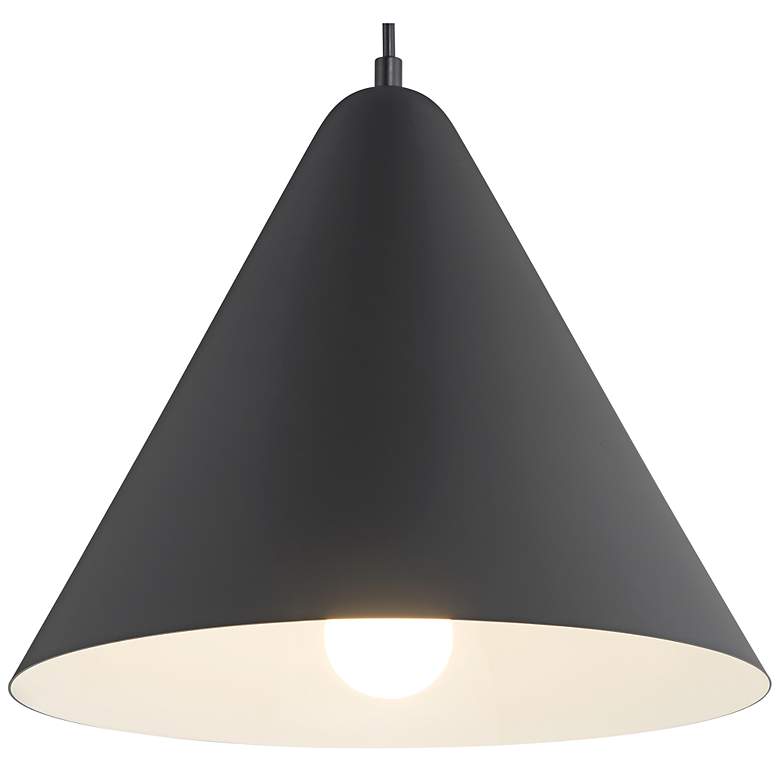 Image 3 Ford 14 1/4" Wide Matte Black LED Pendant Light more views