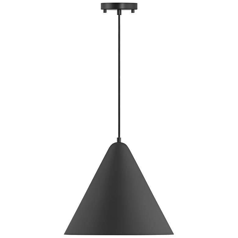 Image 5 Ford 14 1/4" Wide Matte Black LED Pendant Light more views