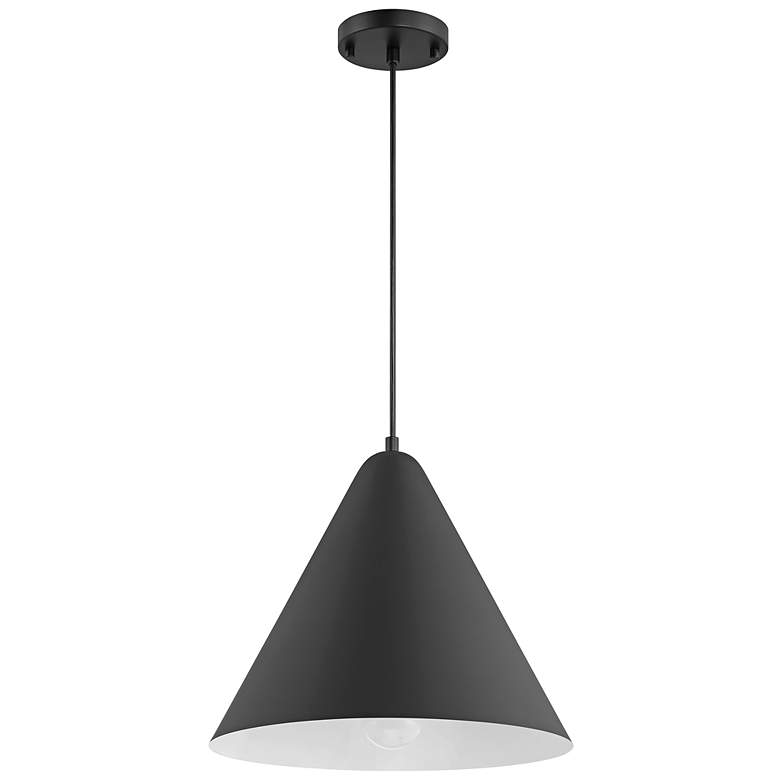 Image 6 Ford 14 1/4" Wide Matte Black LED Pendant Light more views