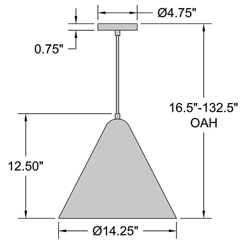 Image 7 Ford 14 1/4" Wide Matte Black LED Pendant Light more views