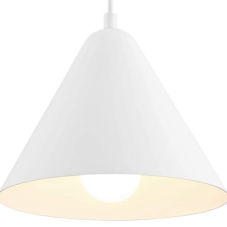 Image 2 Ford 9 3/4" Wide Matte White LED Mini Pendant more views