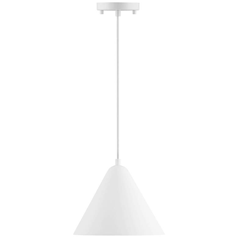 Image 5 Ford 9 3/4" Wide Matte White LED Mini Pendant more views