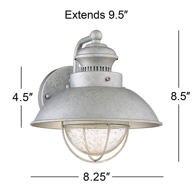 Image 6 Fordham 8 1/2" High Galvanized LED Outdoor Wall Light more views