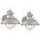 Fordham 8 1/2" High Galvanized LED Wall Sconce Set of 2