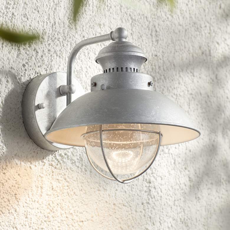 Image 7 Fordham 8 1/2" High Galvanized LED Wall Sconce Set of 2 more views
