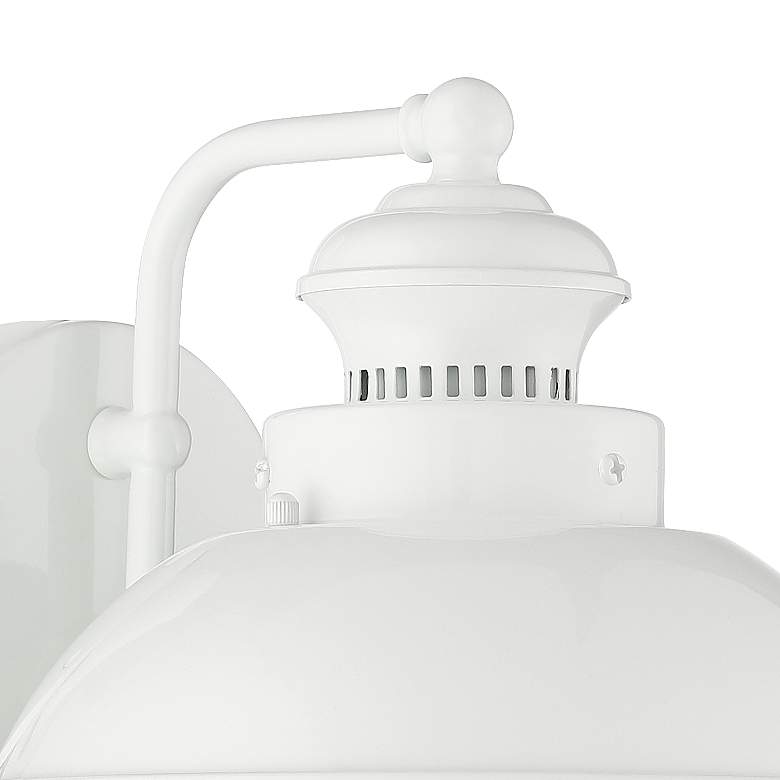 Image 2 Fordham 8 1/4" High White LED Wall Sconce Set of 2 more views