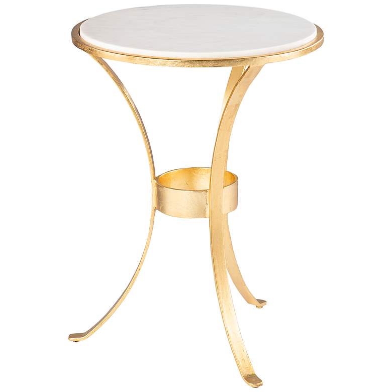 Image 2 Fordoche 17" Wide Gold Round Accent Table