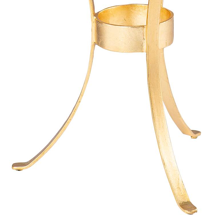 Image 4 Fordoche 17" Wide Gold Round Accent Table more views