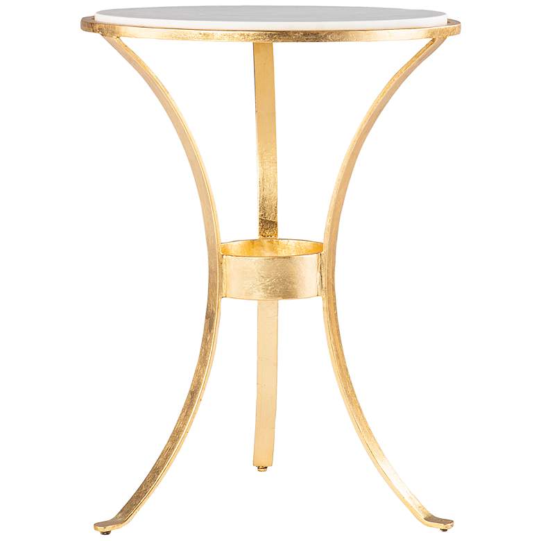 Image 5 Fordoche 17" Wide Gold Round Accent Table more views
