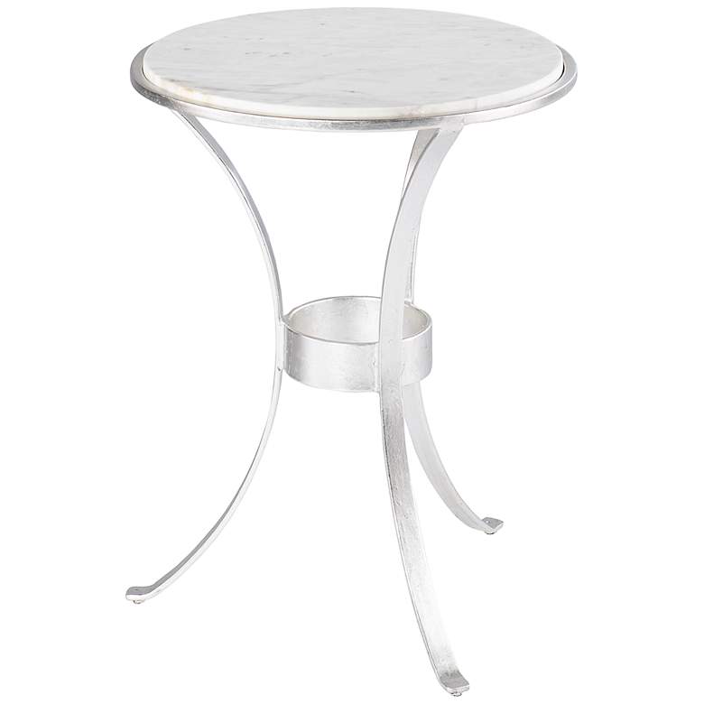 Image 2 Fordoche 17" Wide Silver Round Accent Table