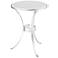Fordoche 17" Wide Silver Round Accent Table