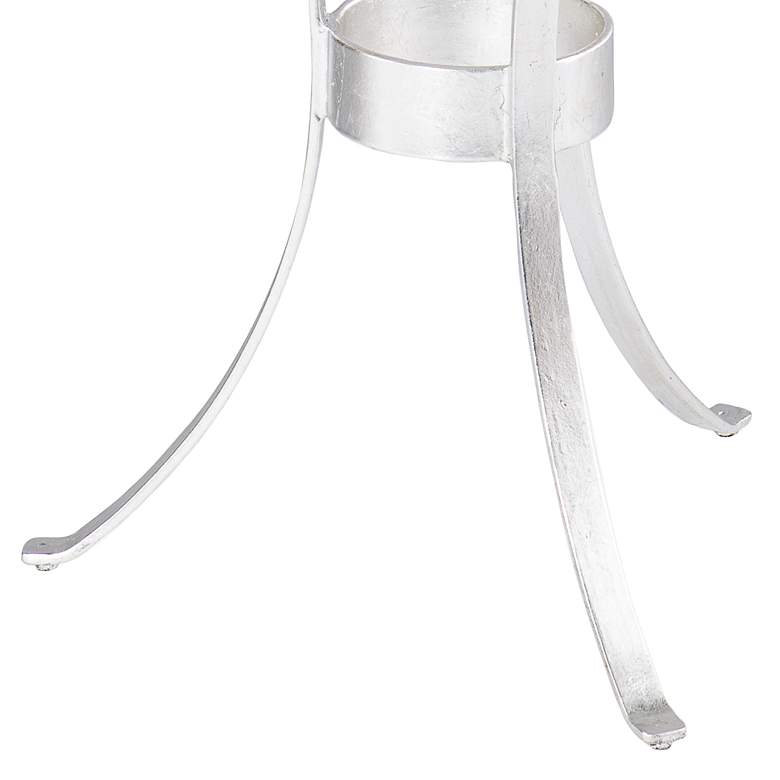 Image 4 Fordoche 17" Wide Silver Round Accent Table more views