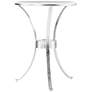Fordoche 17" Wide Silver Round Accent Table