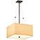 Forecast Alexis Bronze Three Light Square Pendant Chandelier