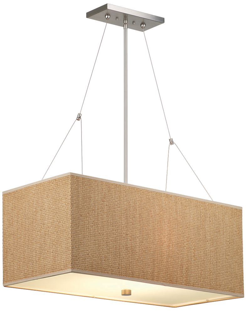 Forecast Alexis Satin Nickel 3-Light Rectangular Chandelier