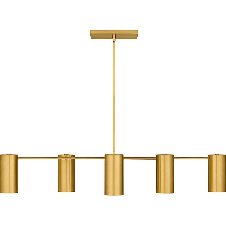 Image 3 Foreland 6-Light Brushed Gold Linear Chandelier more views