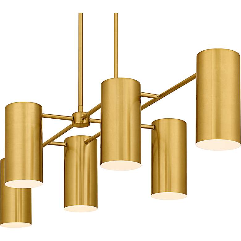 Image 5 Foreland 6-Light Brushed Gold Linear Chandelier more views