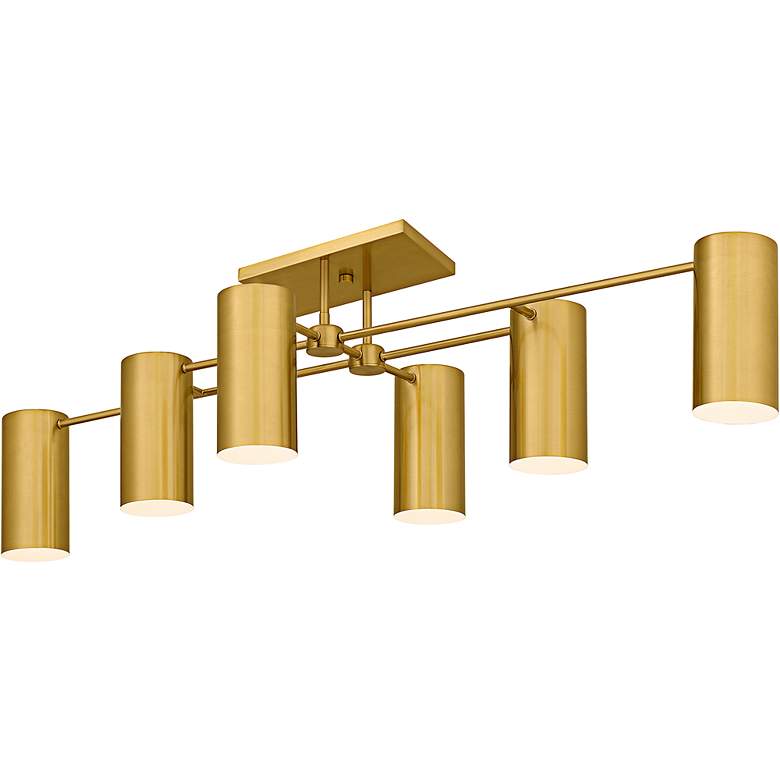 Image 4 Foreland 6-Light Brushed Gold Semi-Flush Mount more views