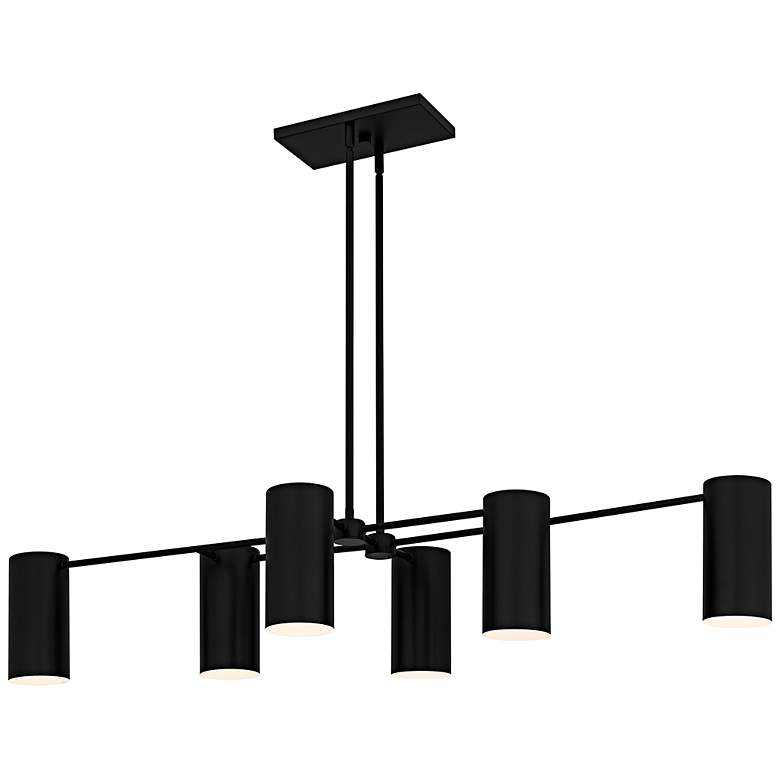 Image 1 Foreland 6-Light Matte Black Linear Chandelier
