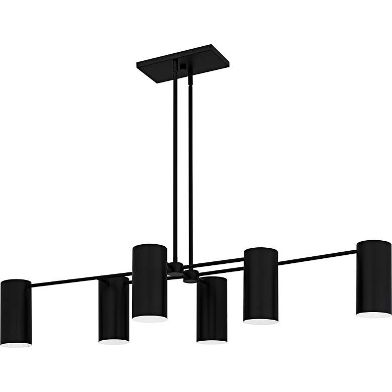 Image 2 Foreland 6-Light Matte Black Linear Chandelier more views