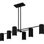 4_Foreland 6-Light Matte Black Linear Chandelier more views