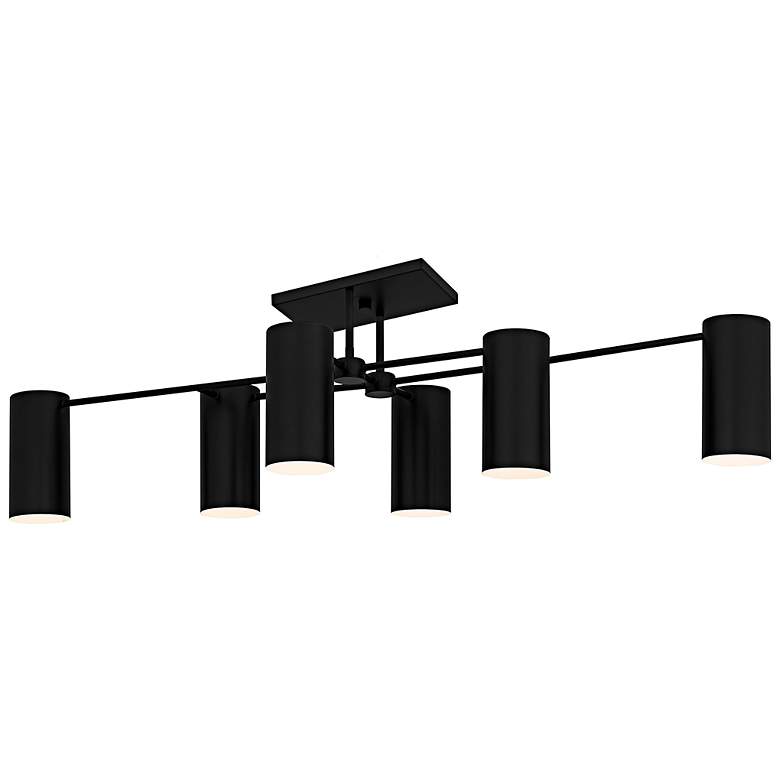 Image 1 Foreland 6-Light Matte Black Semi-Flush Mount