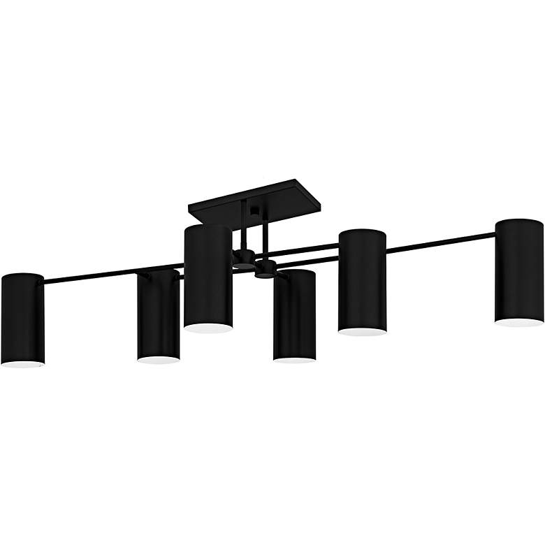 Image 2 Foreland 6-Light Matte Black Semi-Flush Mount more views
