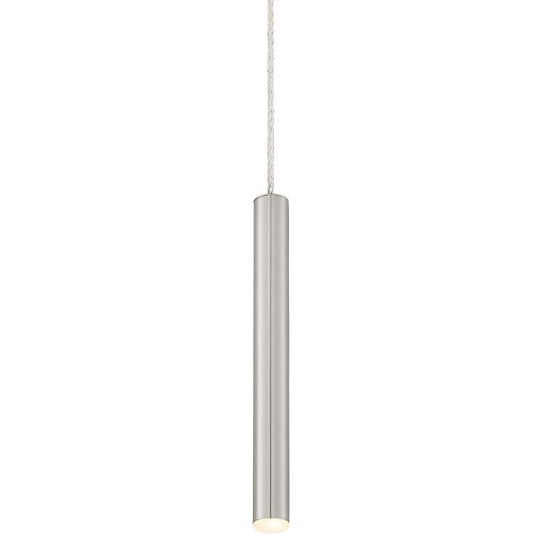 Image 1 Forest 4 3/4" Wide Brushed Nickel LED Mini Pendant