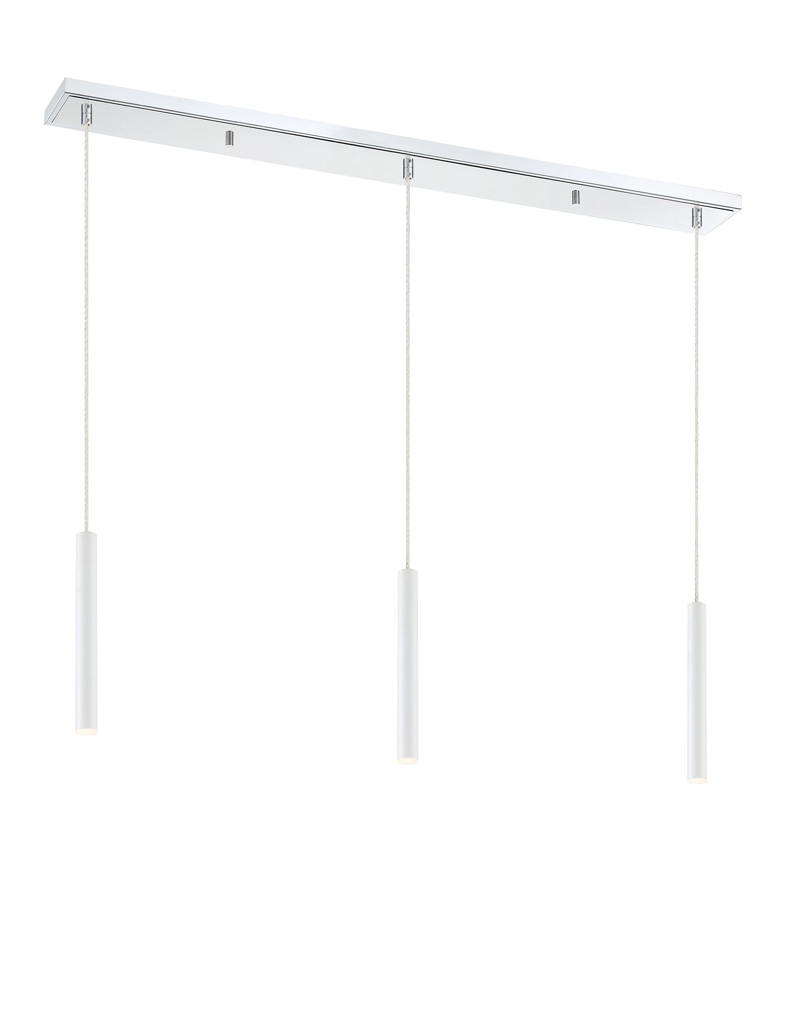 Image 2 Forest 46" Wide Chrome 3-Light LED Linear Pendant more views