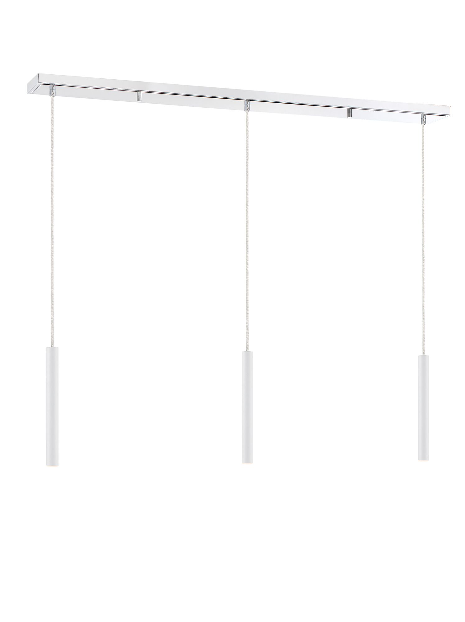 Image 3 Forest 46" Wide Chrome 3-Light LED Linear Pendant more views