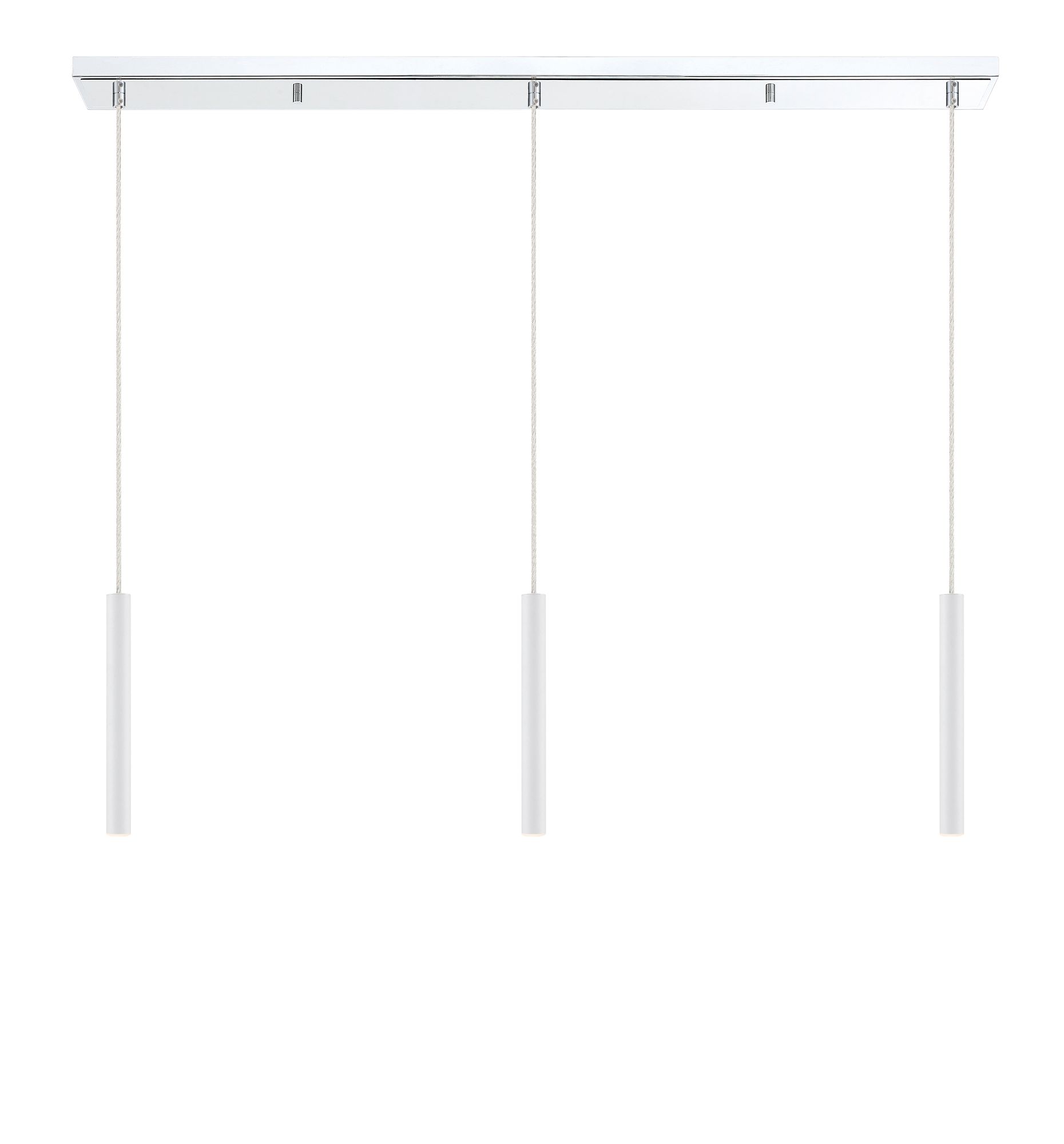 Image 4 Forest 46" Wide Chrome 3-Light LED Linear Pendant more views