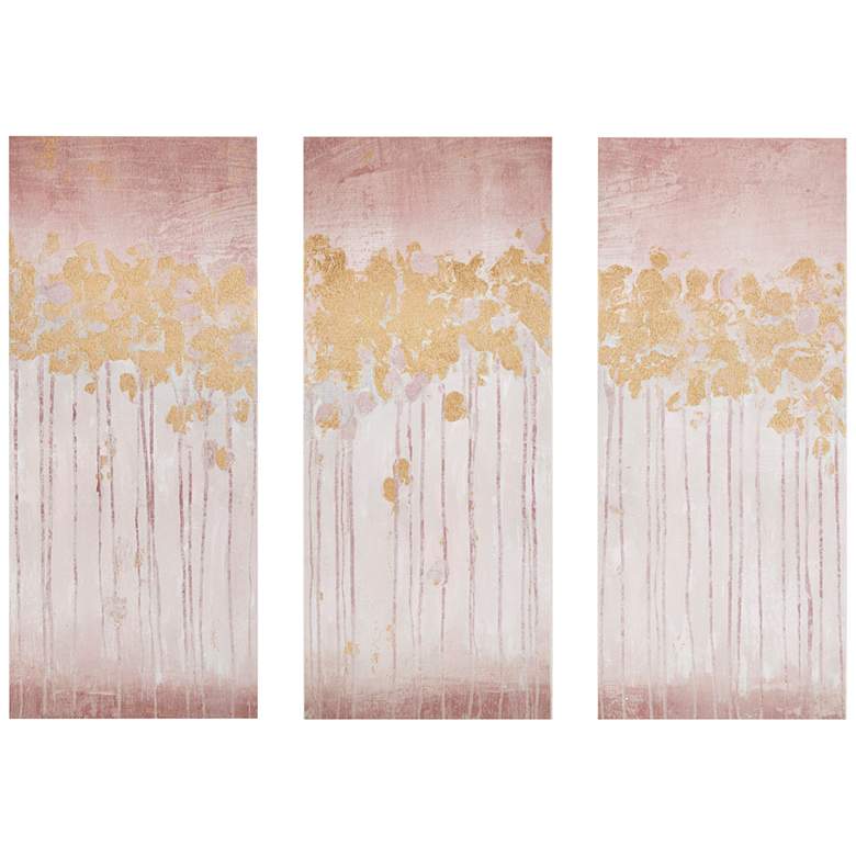 Image 2 Forest Abstract 35 inchH 3-Piece Rectangular Canvas Wall Art Set