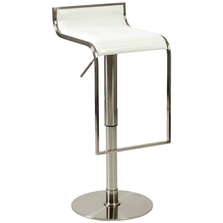 Image 1 Forest Adjustable Laminated White Bar or Counter Stool