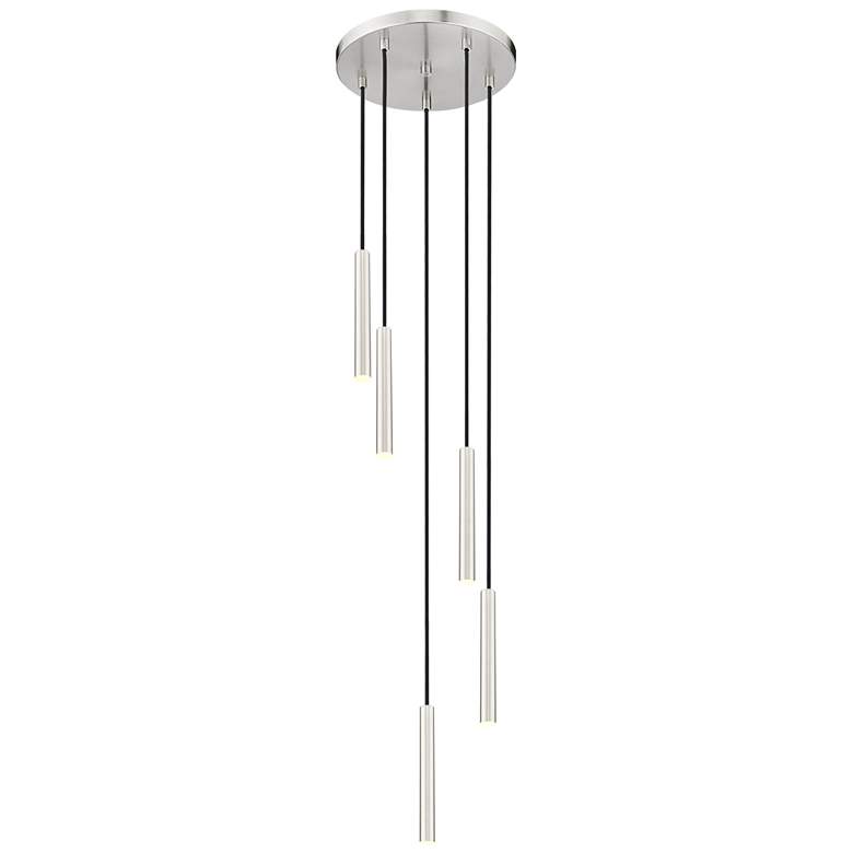 Image 1 Forest by Z-Lite Brushed Nickel 12 inch 5 Light Chandelier