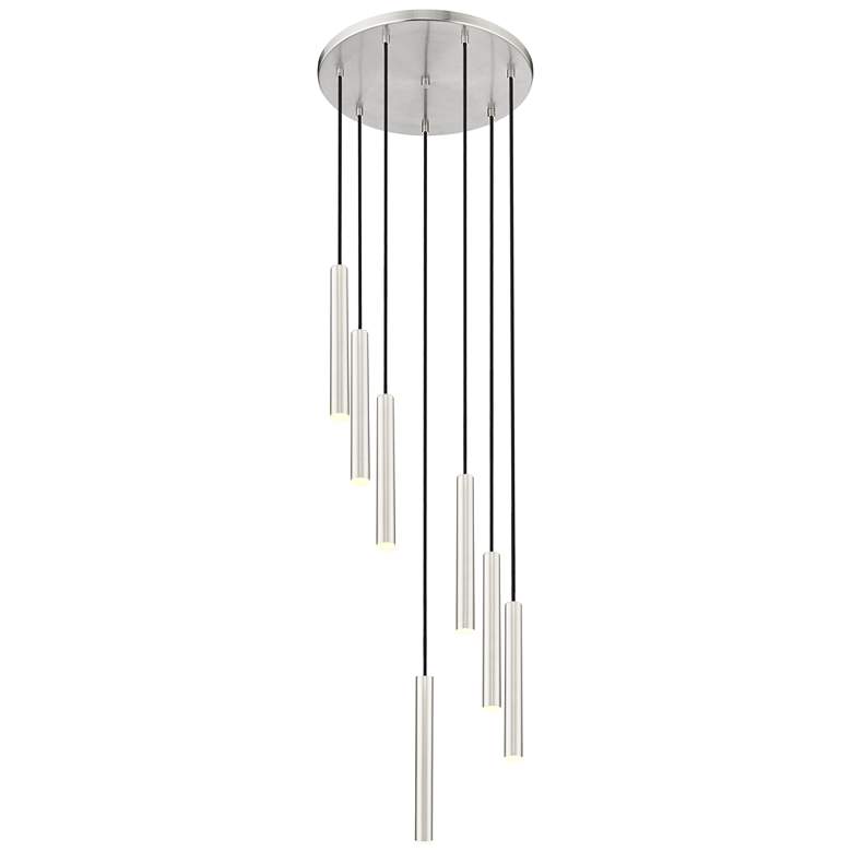 Image 1 Forest by Z-Lite Brushed Nickel 18 inch 7 Light Chandelier