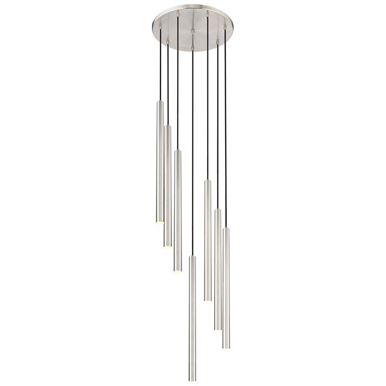 Image 1 Forest by Z-Lite Brushed Nickel 18 inch 7 Light Chandelier