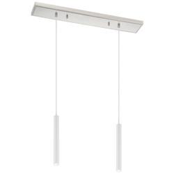 Forest by Z-Lite Brushed Nickel 2 Light Island Pendant