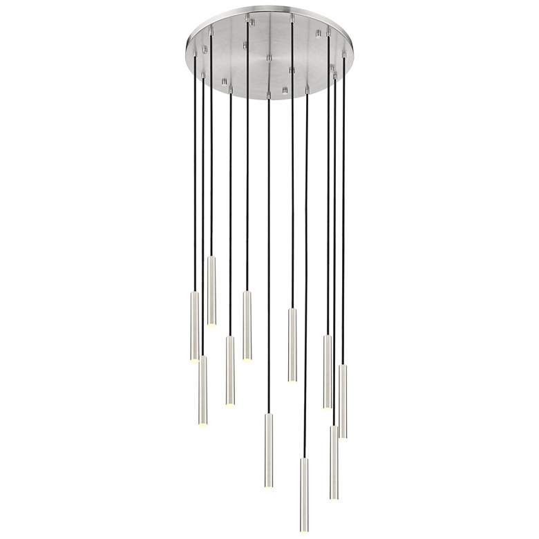 Image 1 Forest by Z-Lite Brushed Nickel 24 inch 11 Light Chandelier