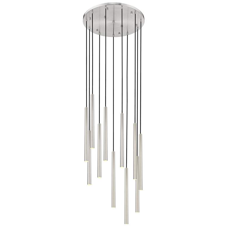 Image 1 Forest by Z-Lite Brushed Nickel 24 inch 11 Light Chandelier