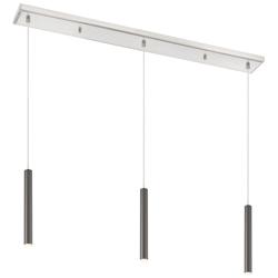 Forest by Z-Lite Brushed Nickel 3 Light Island Pendant
