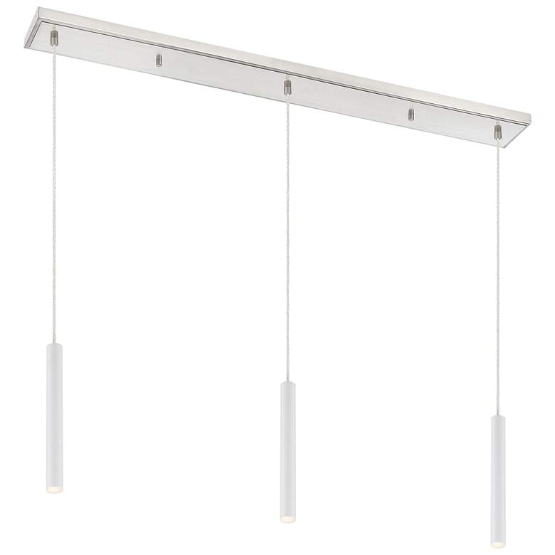 Image 1 Forest by Z-Lite Brushed Nickel 3 Light Island Pendant