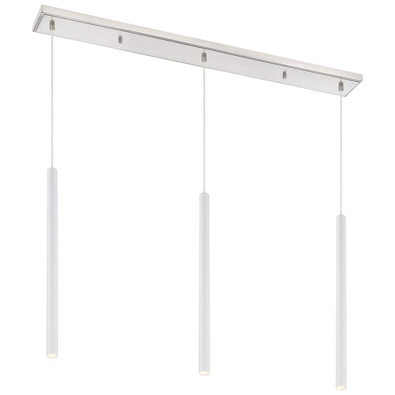 Image 1 Forest by Z-Lite Brushed Nickel 3 Light Island Pendant