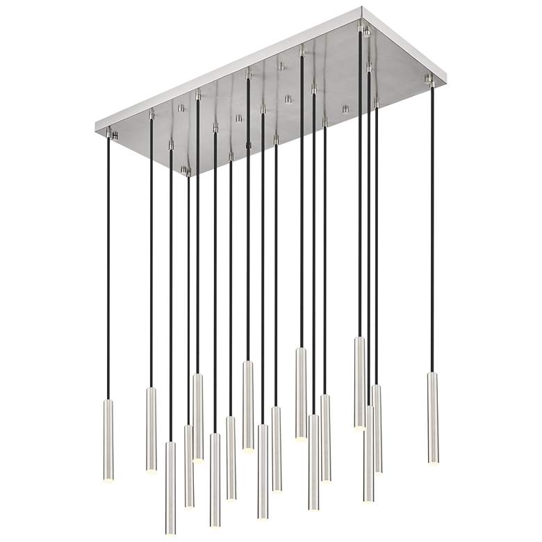 Image 1 Forest by Z-Lite Brushed Nickel 42 inch 17 Light Linear LED Chandelier