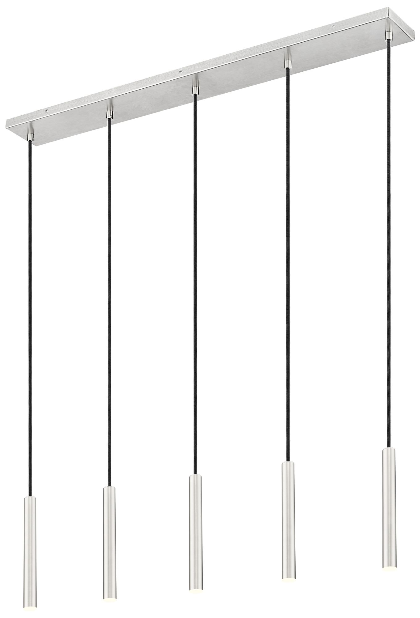 Forest by Z-Lite Brushed Nickel 42 inch 5 Light Linear LED Chandelier