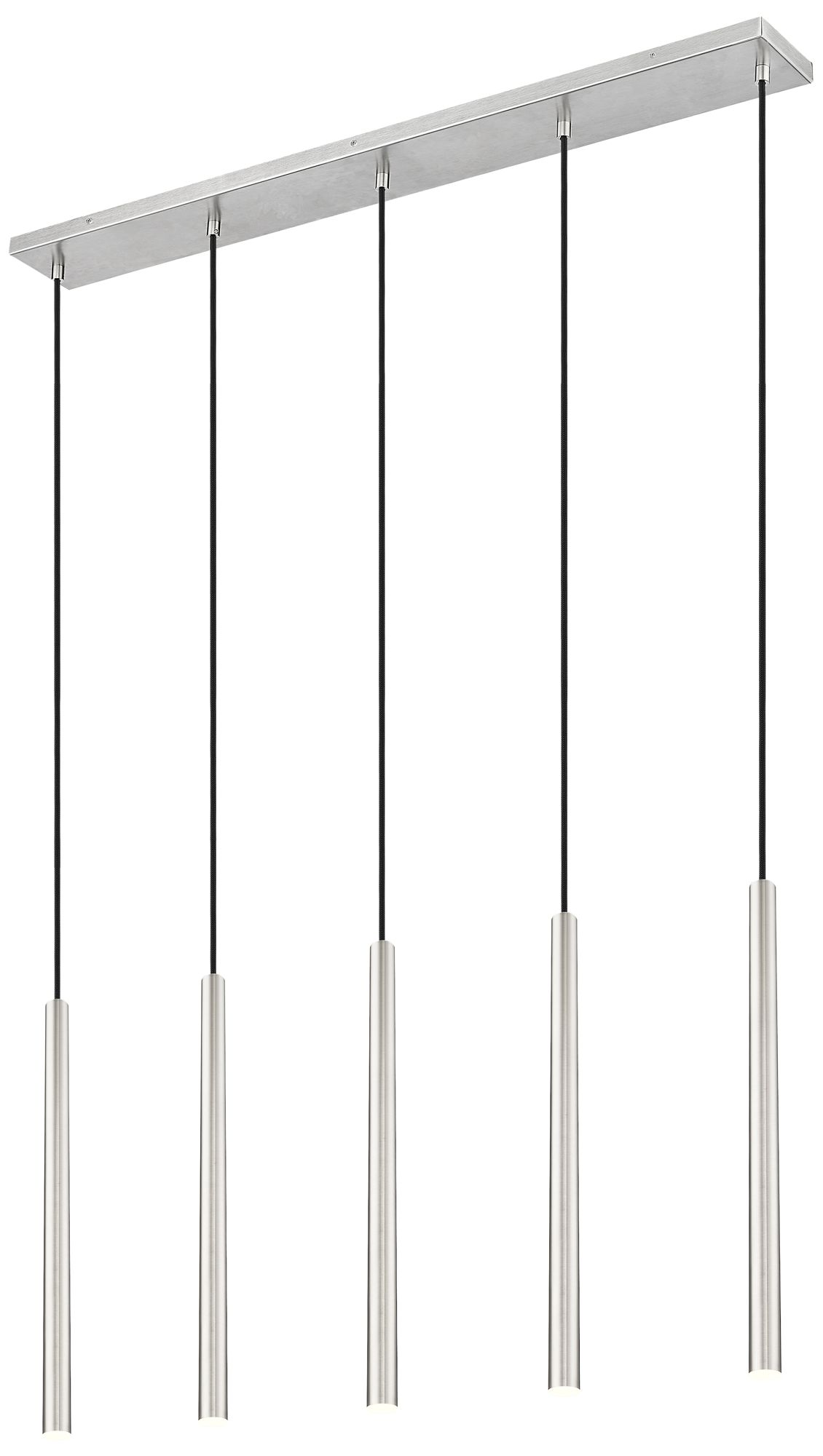 Forest by Z-Lite Brushed Nickel 42 inch 5 Light Linear LED Chandelier