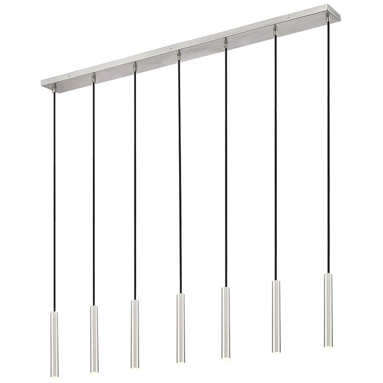 Image 1 Forest by Z-Lite Brushed Nickel 54 inch 7 Light Linear LED Chandelier