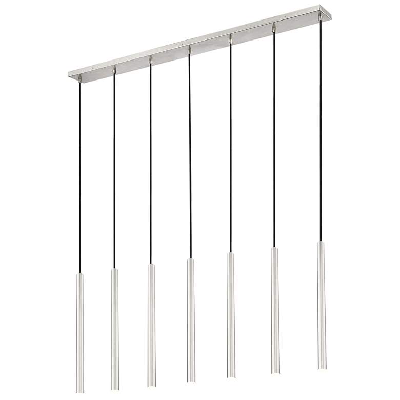Image 1 Forest by Z-Lite Brushed Nickel 54 inch 7 Light Linear LED Chandelier