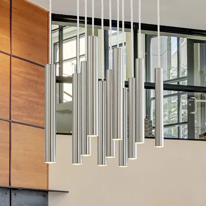 Image 1 Forest by Z-Lite Chrome 11 Light Chandelier