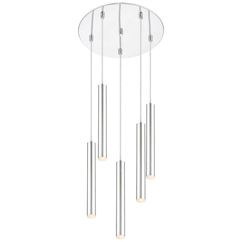 Image 1 Forest by Z-Lite Chrome 5 Light Chandelier