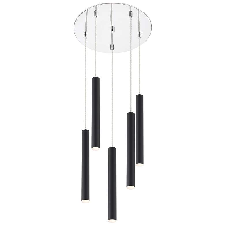 Image 1 Forest by Z-Lite Chrome 5 Light Chandelier